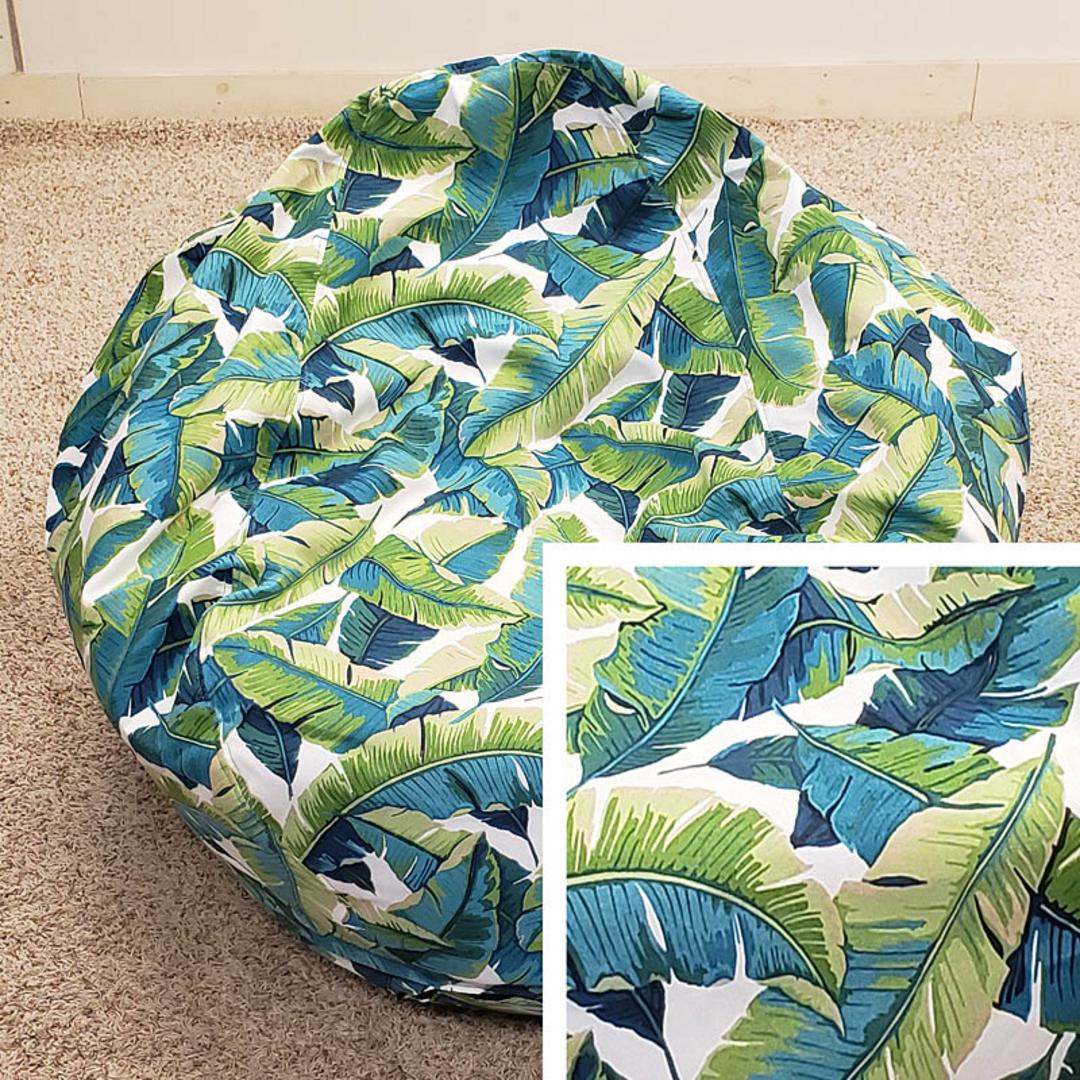 Extra Large Banana Leaves Indoor Outdoor Soft Canvas Bean Bag